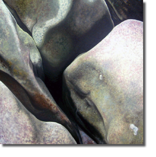 Rock Series 3 No.11 (2003)
50 x 50 cm
oil on canvas
(Sold)